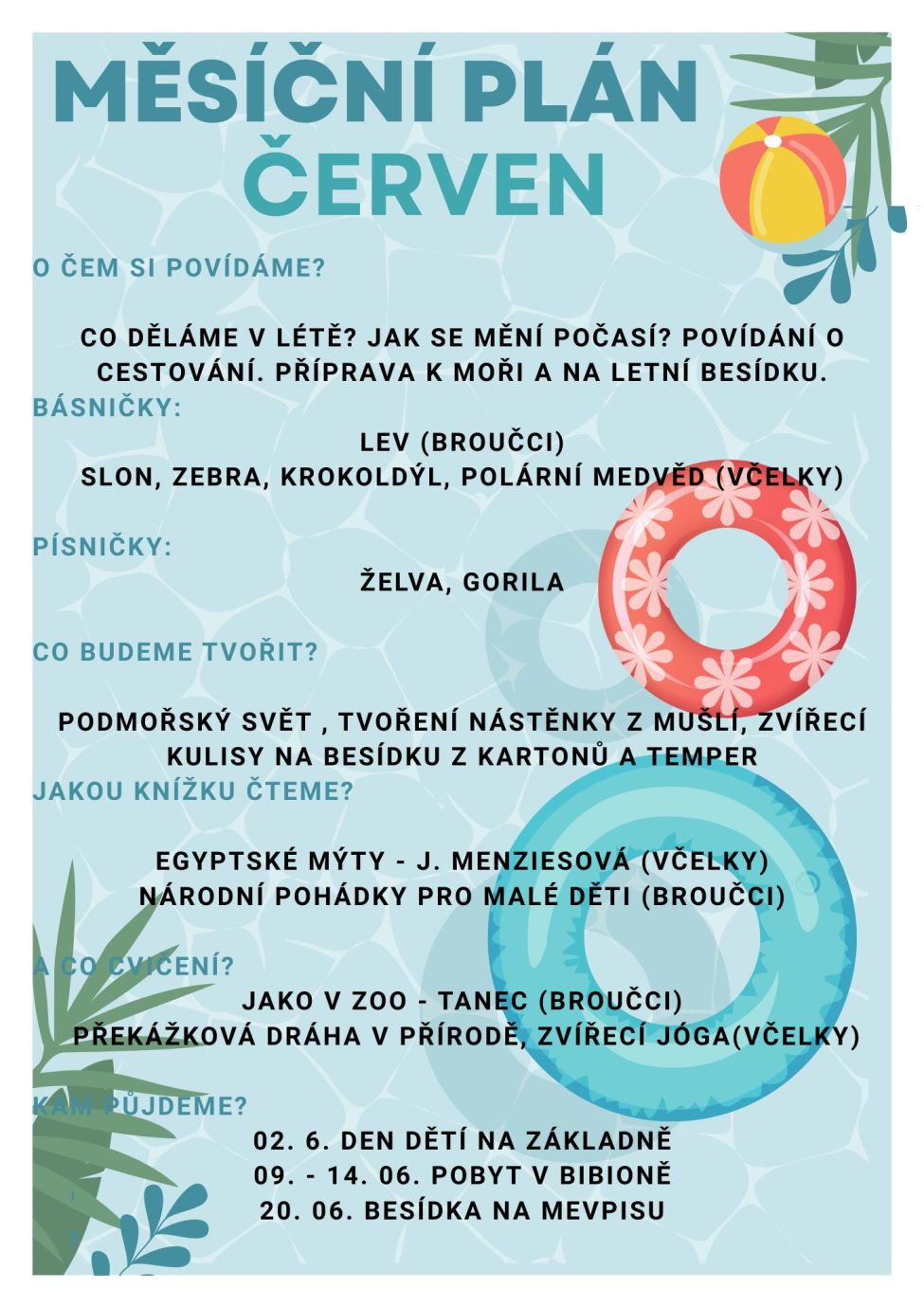 Obrázek - Měsíční plán - ČERVEN