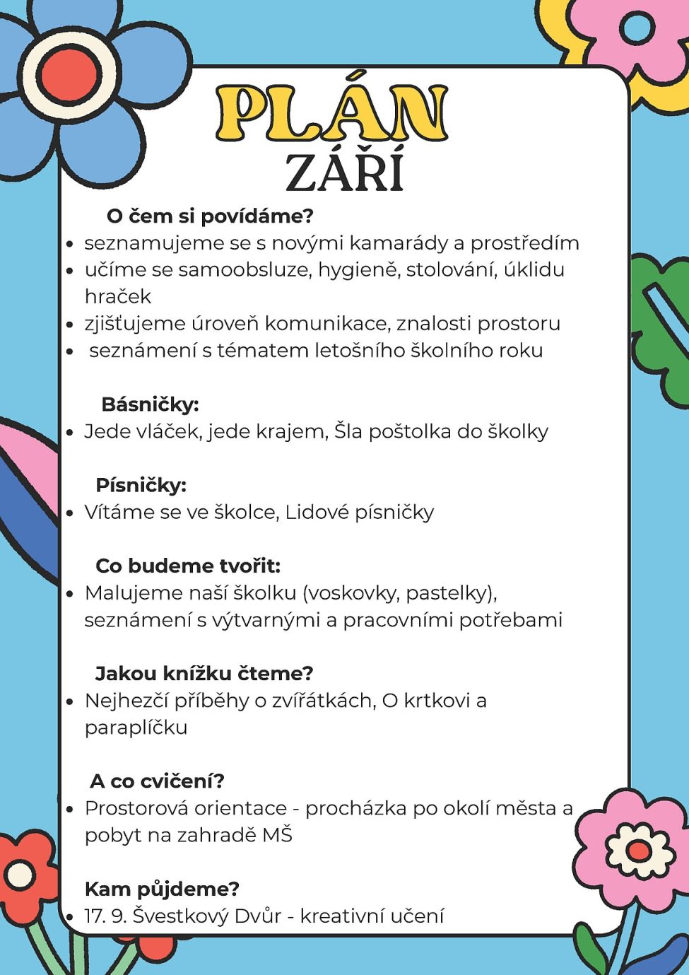 Obrázek - Měsíční plán - ZÁŘÍ