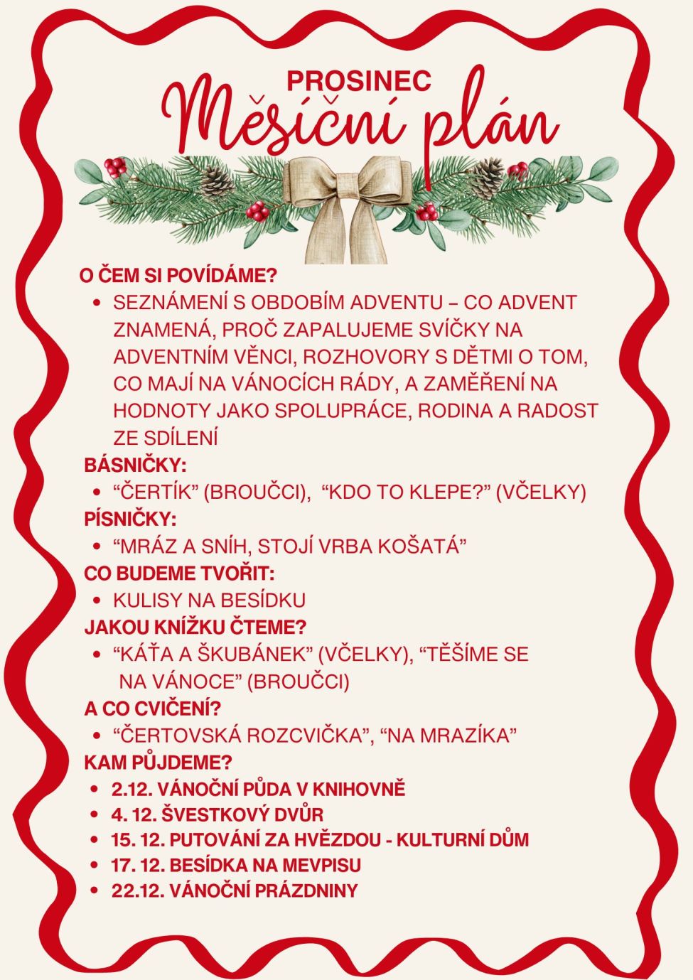 Obrázek - Měsíční plán - PROSINEC